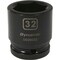 Dynamic 3/4" Drive Standard Socket, Black Phosphate, Tools 3/4" Drive 6 Point Metric, 32mm Standard Length D020032 - alternate 1